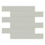 2 x 6 in. Soho Soft Sage Brick Matte Glazed Porcelain Mosaic