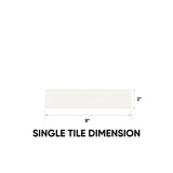 2 x 8 in. Soho Canvas White Glossy Glazed Ceramic Bullnose Trim