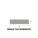2 x 8 in. Soho Cement Chic Glossy Glazed Ceramic Bullnose Trim