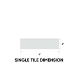 2 x 8 in. Soho Gallery Grey Glossy Glazed Ceramic Bullnose Trim