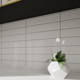 2 X 8 In Soho Gallery Grey Matte Glazed Ceramic Bullnose