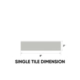 2 x 8 in. Soho Loft Grey Glossy Glazed Ceramic Bullnose Trim