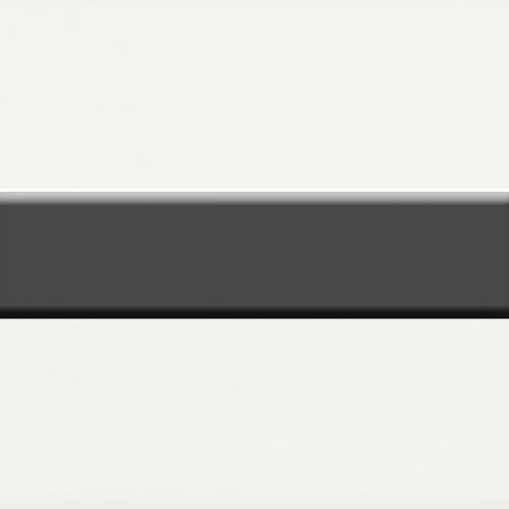 2 x 8 in. Soho Retro Black Glossy Glazed Ceramic Bullnose Trim