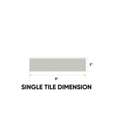 2 x 8 in. Soho Soft Sage Glossy Glazed Ceramic Bullnose Trim