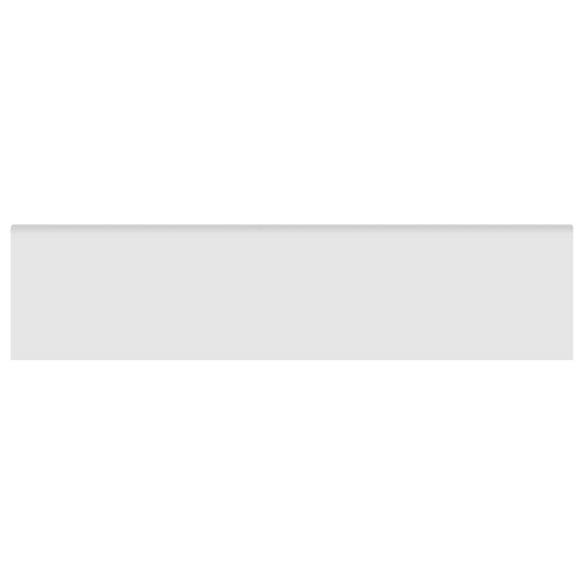 2 x 8 in. Soho Vintage Grey Glossy Glazed Ceramic Bullnose Trim