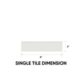 2 x 8 in. Soho Vintage Grey Glossy Glazed Ceramic Bullnose Trim