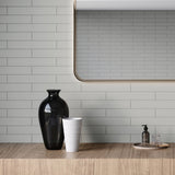 2 X 8 In Soho Vintage Grey Matte Glazed Ceramic Bullnose