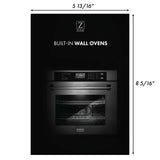 ZLINE 30" Autograph Edition Kitchen Package with Stainless Steel Dual Fuel Range and Range Hood with Matte Black Accents (2AKP-RARH30-MB)