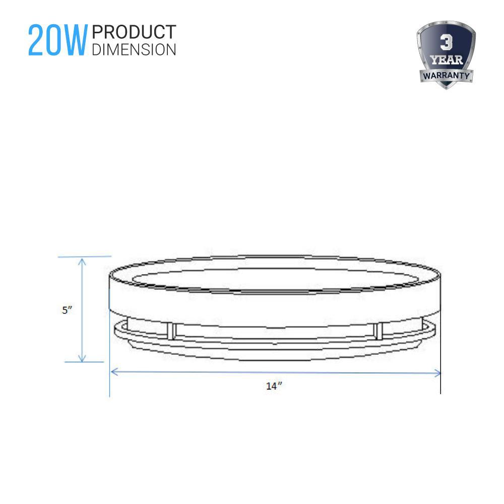 20W LED Flush Mount Ceiling Light, CCT Changeable (3000/4000/5000K), 1200LM, Hallway Light Fixtures, Dimmable, Matte Black, for Bedroom Kitchen Stairwell Entryway