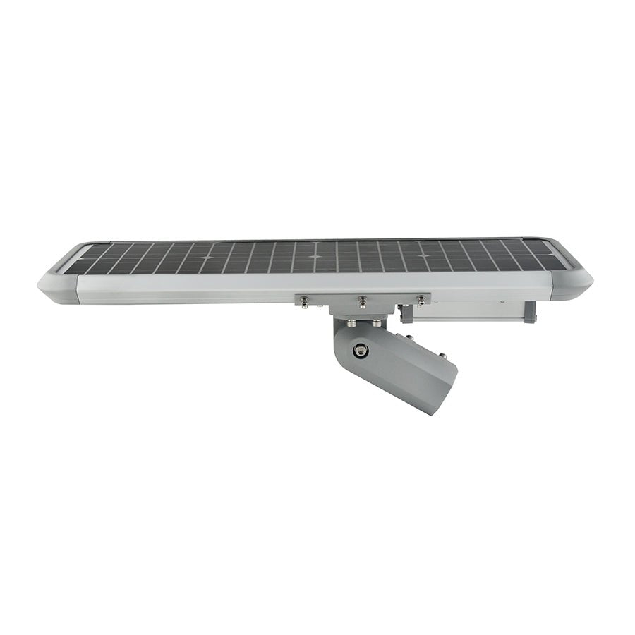 20W Outdoor LED Solar Street Light, 6500K, 2500LM, 18VDC, IP66, Adjustable Mount, Silver