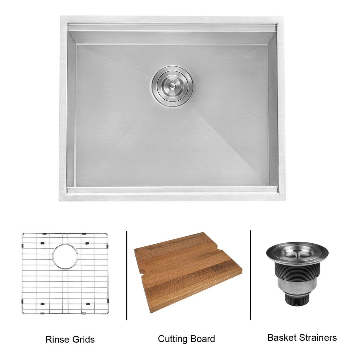 21" Workstation Bar Prep Sink Undermount 16 Gauge Ledge Stainless Steel Single Bowl