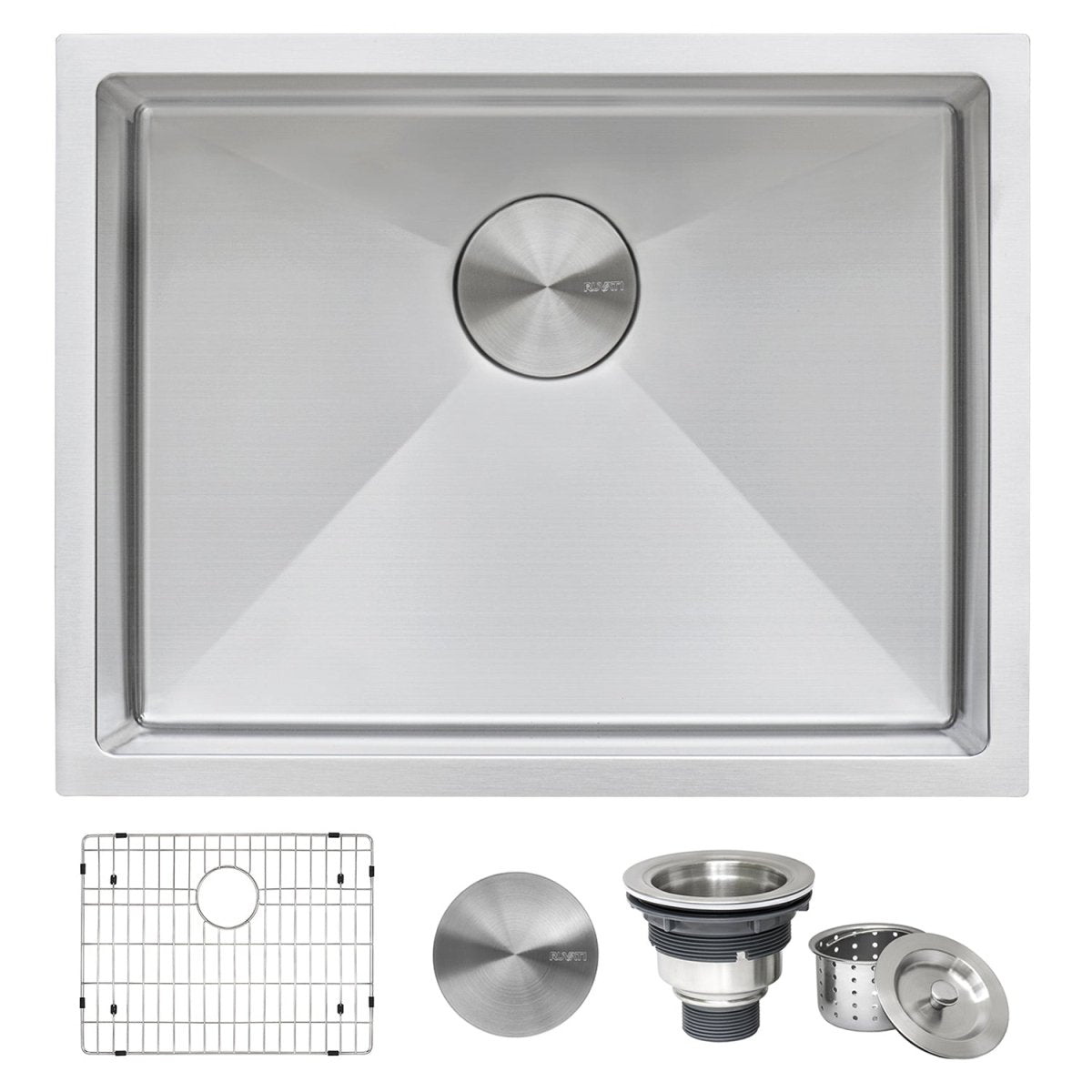 23" x 18" x 12" Deep Laundry Utility Sink Tight Radius Undermount 16 Gauge Stainless Steel
