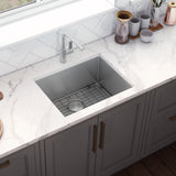 23" x 18" x 12" Deep Laundry Utility Sink Tight Radius Undermount 16 Gauge Stainless Steel