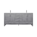 Jacques 84 in. Bathroom Freestanding Bathroom Vanity With Undermount Ceramic Sink, White Carrara Marble