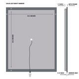 24 in. X 36 in. LED Lighted Bathroom Vanity Mirror, Adjustable Color Temperature & Remembrance, Touch Button, CRI 90+, Anti-Fog, Inner Window Style