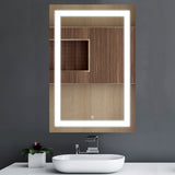 24 in. X 36 in. LED Lighted Bathroom Vanity Mirror, Adjustable Color Temperature & Remembrance, Touch Button, CRI 90+, Anti-Fog, Inner Window Style