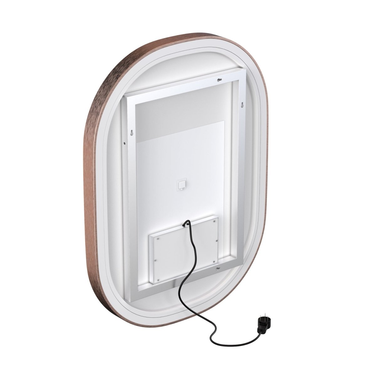24 in. X 36 in. LED Lighted Bathroom Vanity Mirror with Rose Gold Frame, Anti-Fog, CRI 90+, Adjustable Color Temperature & Remembrance, Lighted Makeup Mirrors, Evo Style