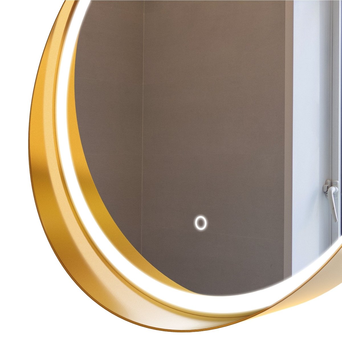 24 Inch Round LED Lighted Bathroom Vanity Mirror with Shelf, Touch Switch, Defogger and CCT Remembrance, CRI 90+, Raven Round Style