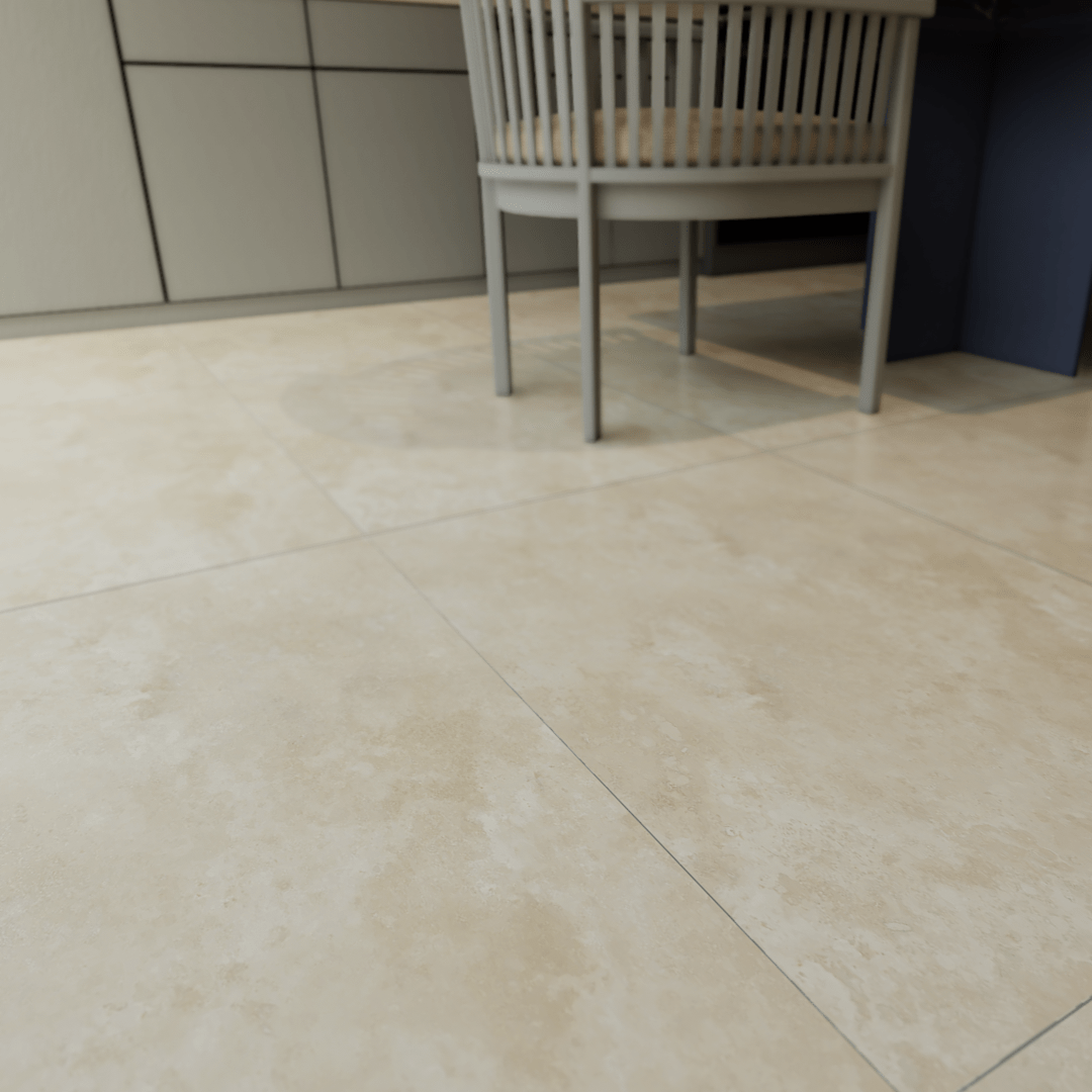 24 X 24 In Ivory Filled & Honed Travertine