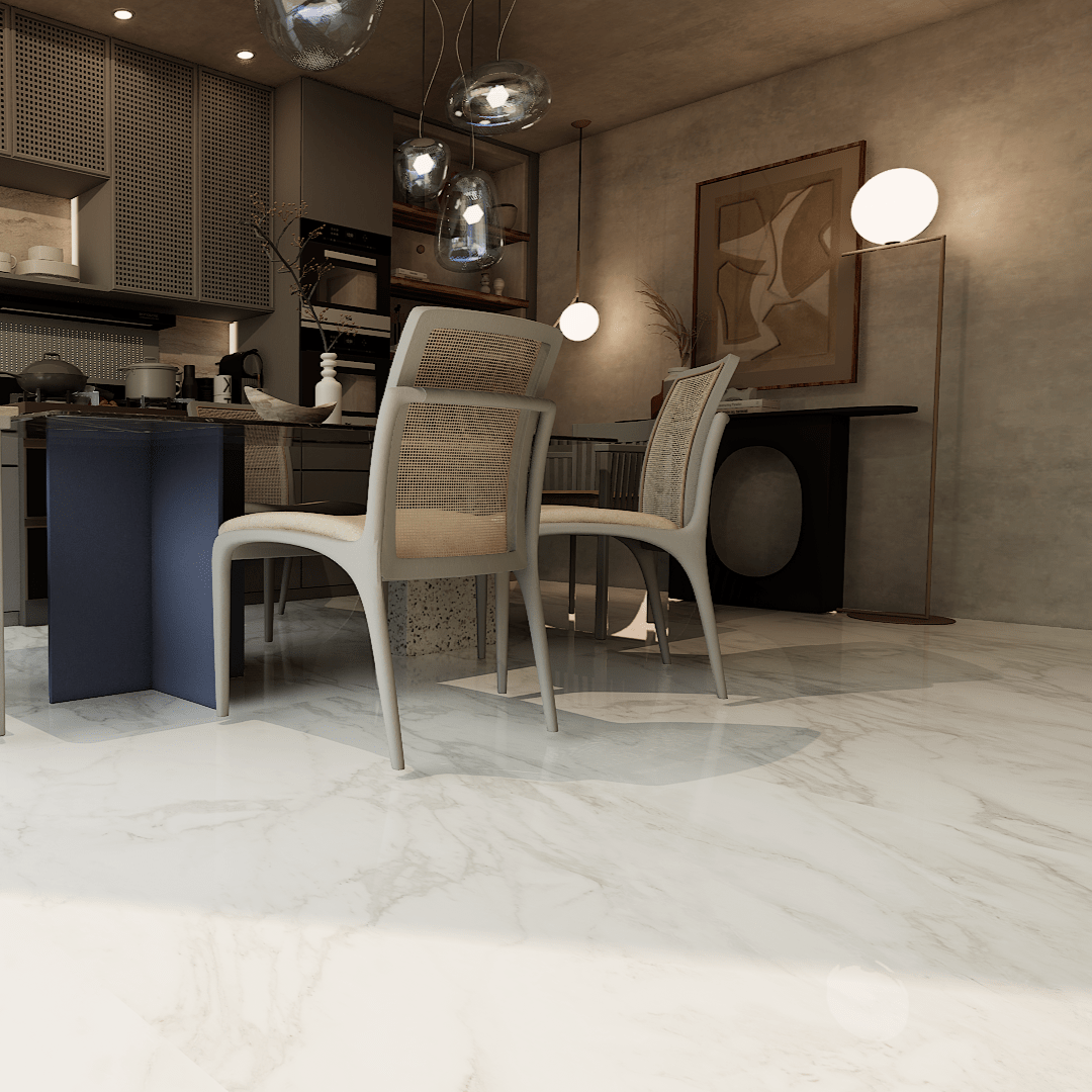 24 X 24 In La Marca Arabescato Honed Rectified Glazed Porcelain