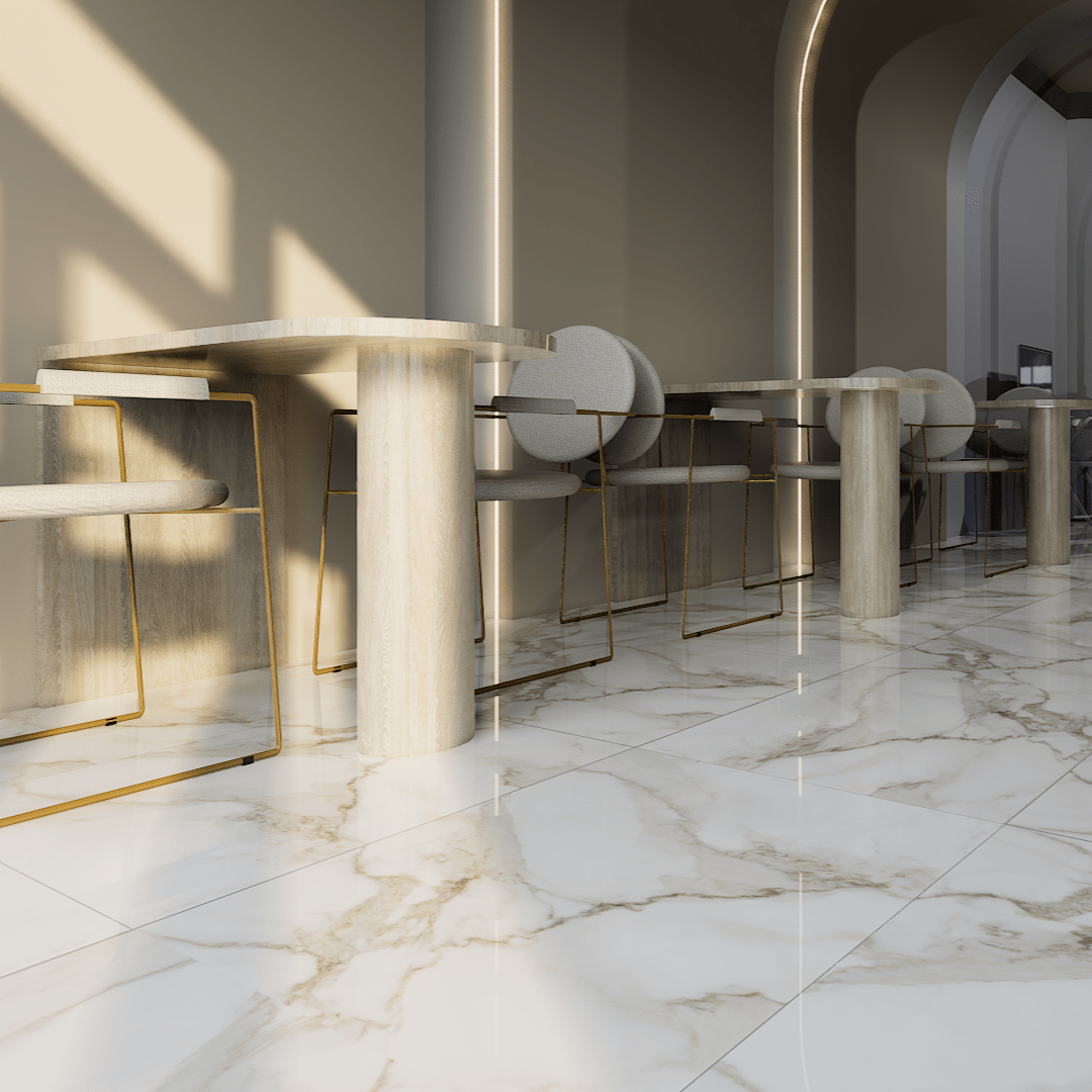 24 X 24 In La Marca Calacatta Polished Rectified Glazed Porcelain