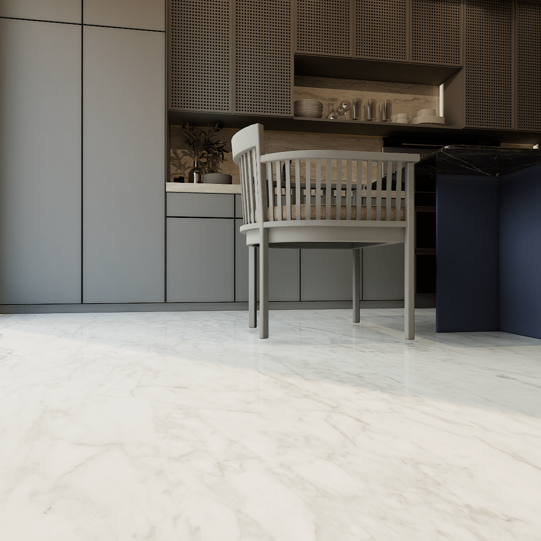 24 X 24 In La Marca Carrara Honed Rectified Glazed Porcelain