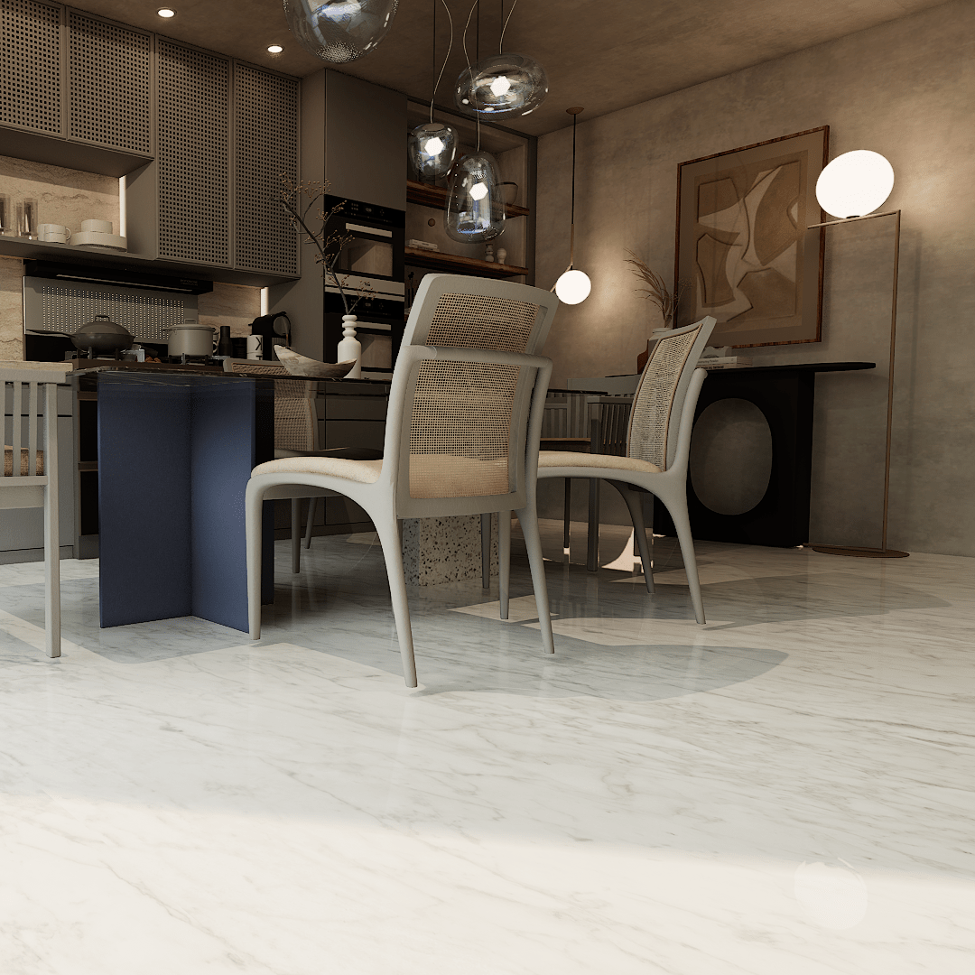 24 X 24 In La Marca Carrara Honed Rectified Glazed Porcelain
