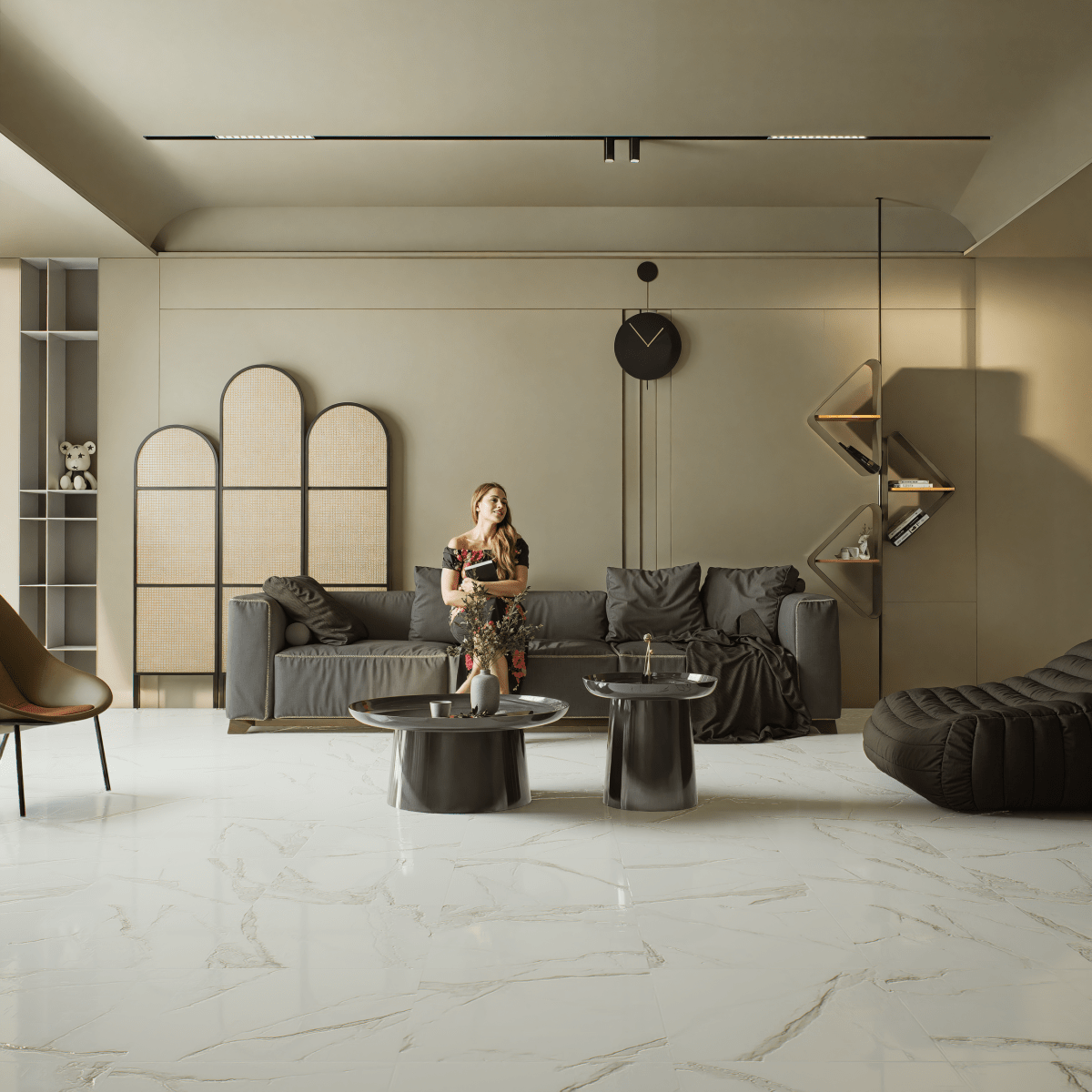 24 x 24 in. Mayfair Calacatta Oro Polished Rectified Glazed Porcelain Tile