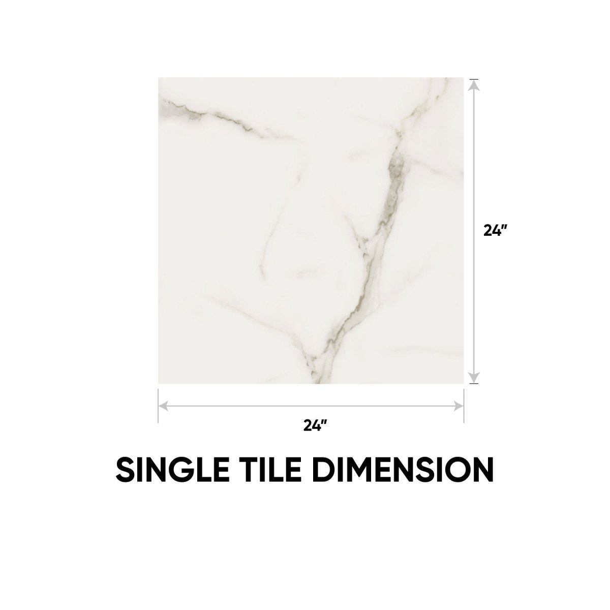 24 x 24 in. Mayfair Calacatta Oro Polished Rectified Glazed Porcelain Tile