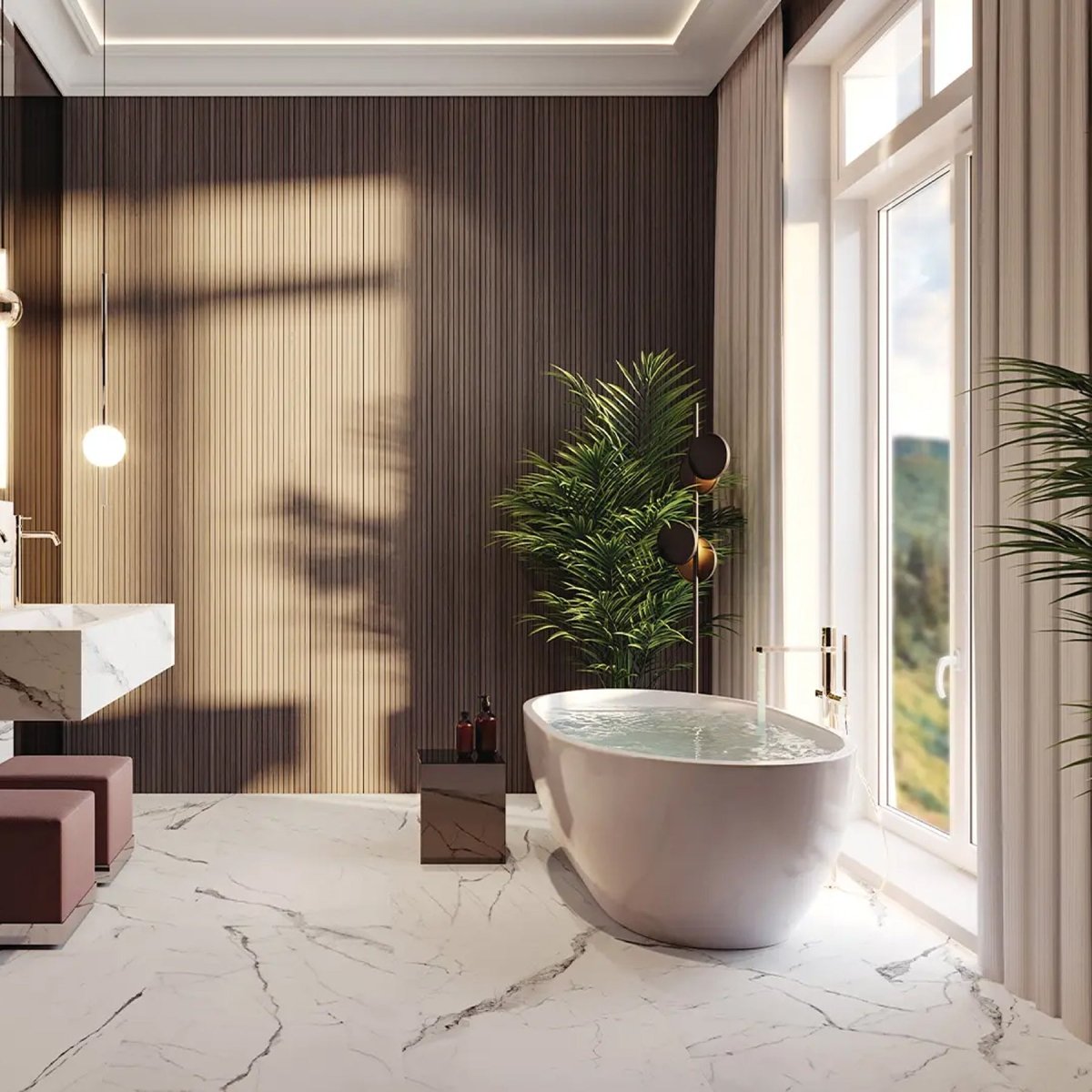 24 X 24 In Mayfair Statuario Matte Rectified Glazed Porcelain