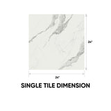 24 x 24 in. Mayfair Statuario Venato Polished Rectified Glazed Porcelain Tile