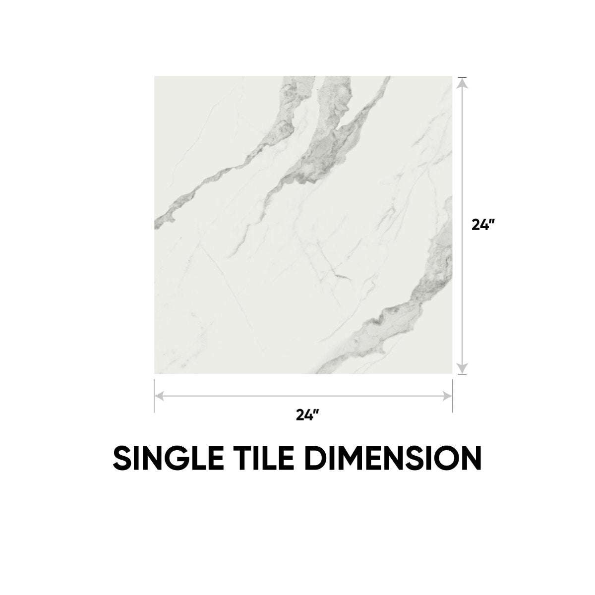 24 x 24 in. Mayfair Statuario Venato Polished Rectified Glazed Porcelain Tile