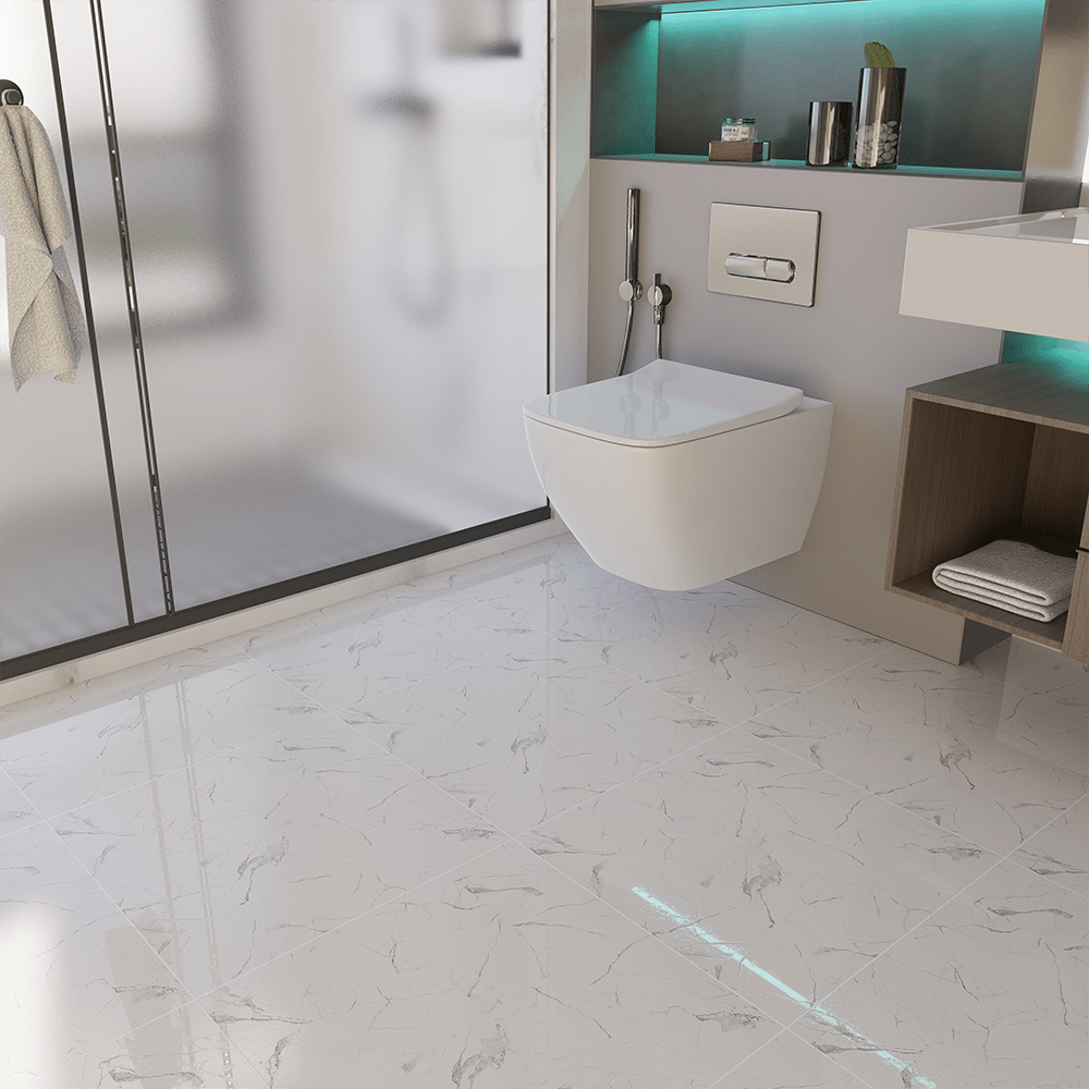 24 x 24 in. Mayfair Statuario Venato Polished Rectified Glazed Porcelain Tile