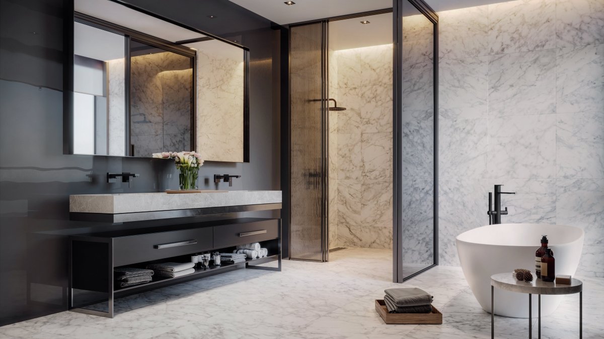 24 X 24 In Plata Carrara Matte Rectified Glazed Porcelain