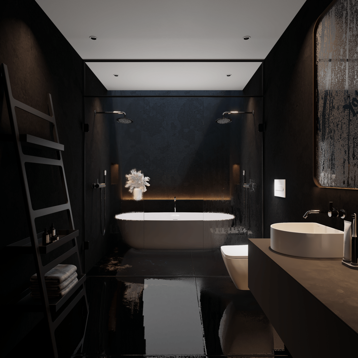 24 X 24 In Prima Charcoal Polished Rectified Unglazed Porcelain
