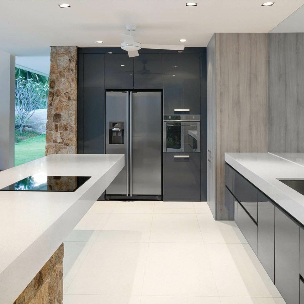 24 X 24 In Serene Ivory Honed Limestone