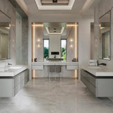 24 x 24 in Statuario Brina Plata Polished Rectified Glazed Porcelain Tile