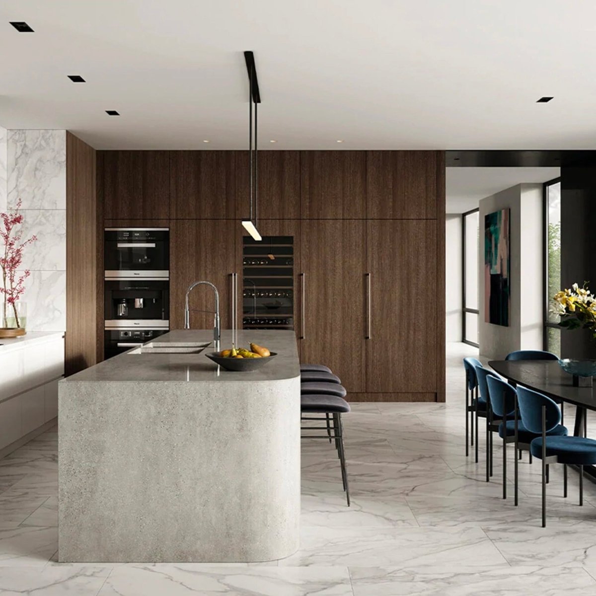24 x 24 in Statuario Brina Plata Polished Rectified Glazed Porcelain Tile