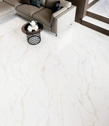 24" x 48" Calacatta Gold Sugar Effect Porcelain Wall & Floor Tile