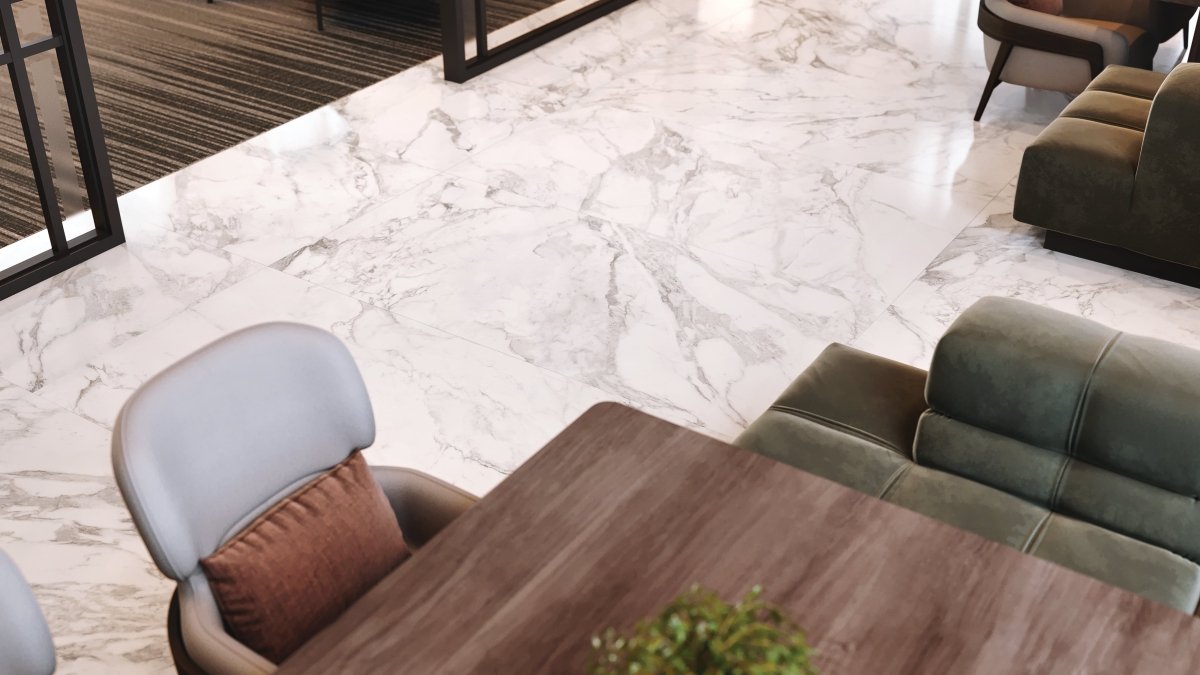 24 X 48 In La Marca Arabescato Honed Rectified Glazed Porcelain