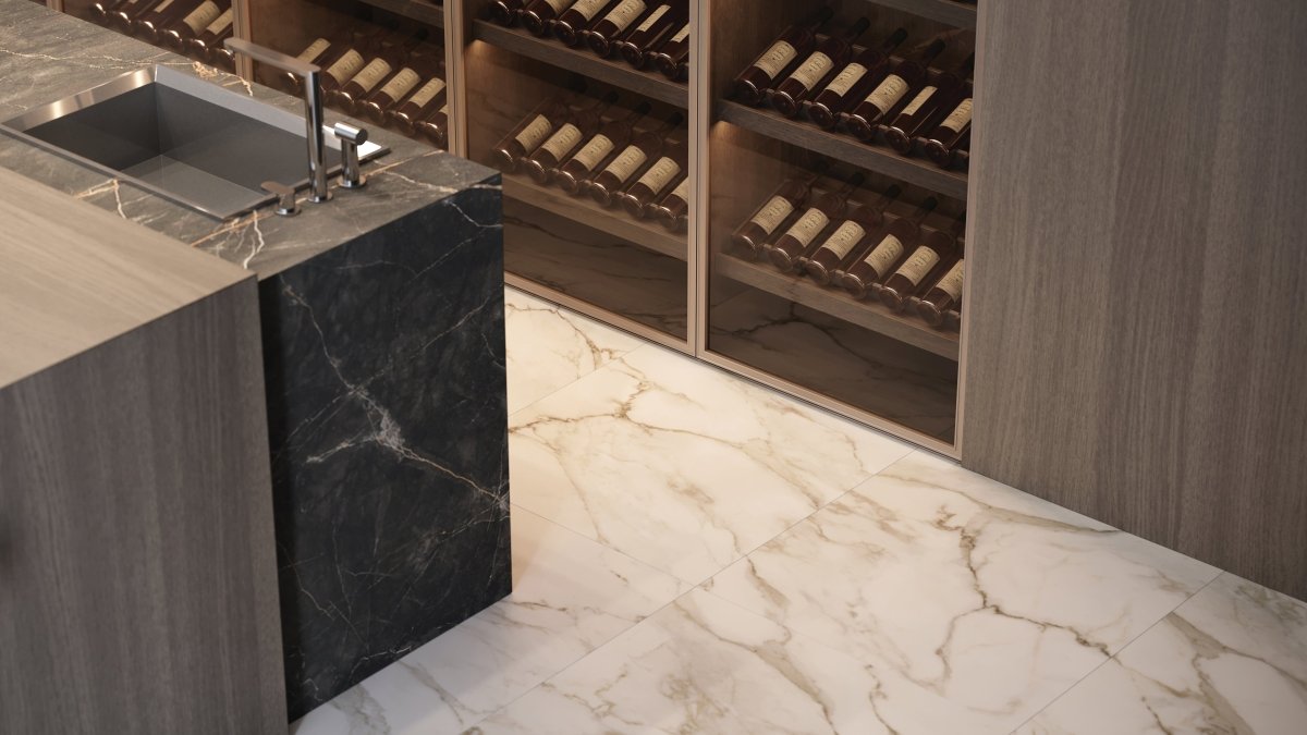 24 X 48 In La Marca Calacatta Honed Rectified Glazed Porcelain