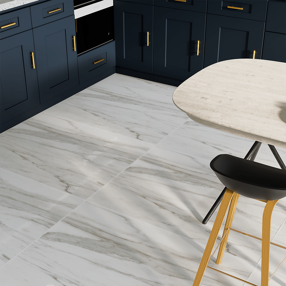 24 X 48 In La Marca Calacatta Polished Rectified Glazed Porcelain