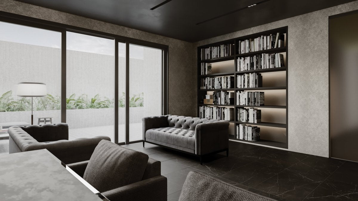 24 X 48 In La Marca Nero Venato Polished Rectified Glazed Porcelain