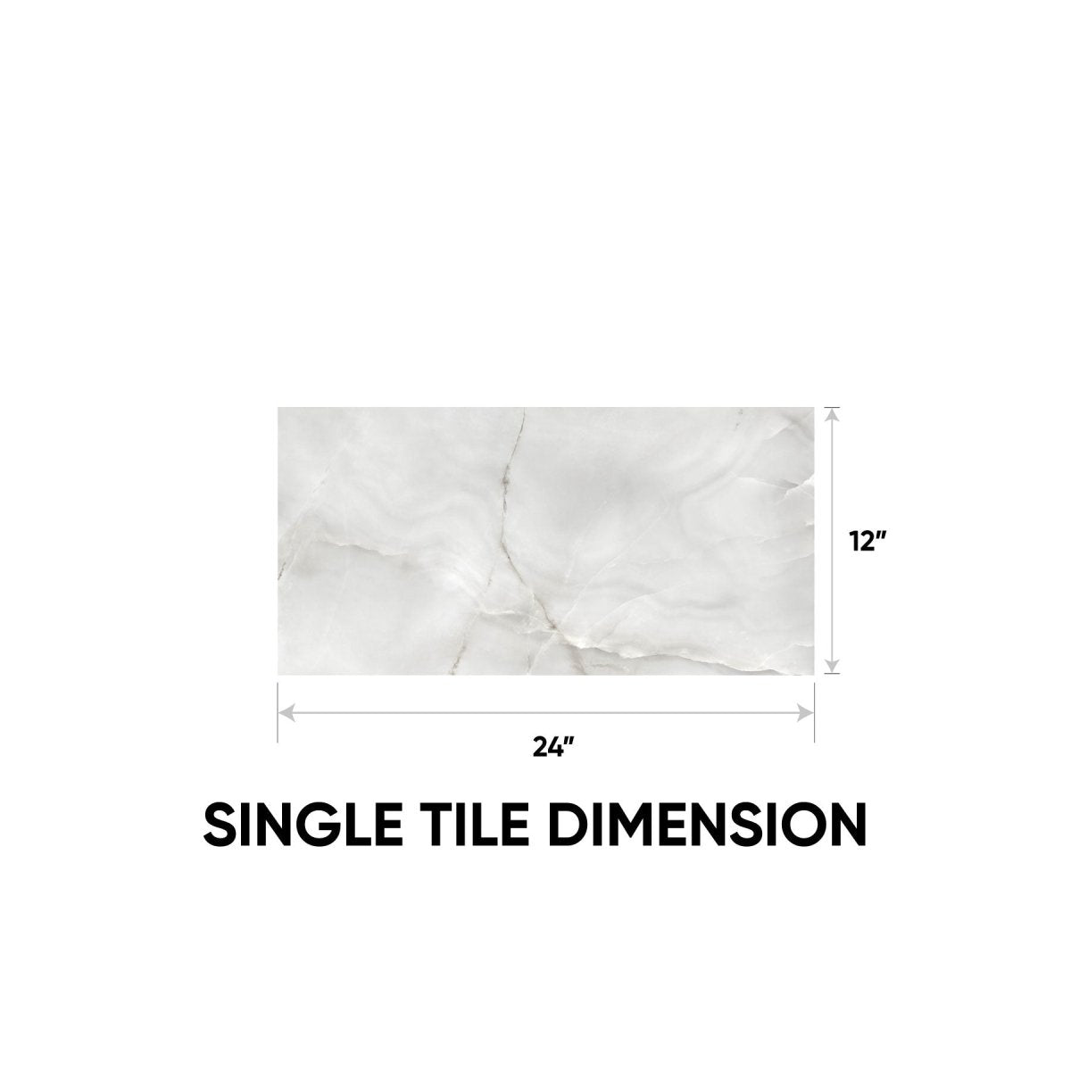 24 x 48 in. La Marca Onyx Nuvolato Polished Rectified Glazed Porcelain Tile