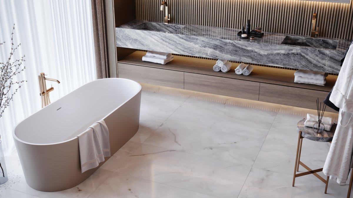 24 x 48 in. La Marca Onyx Nuvolato Polished Rectified Glazed Porcelain Tile