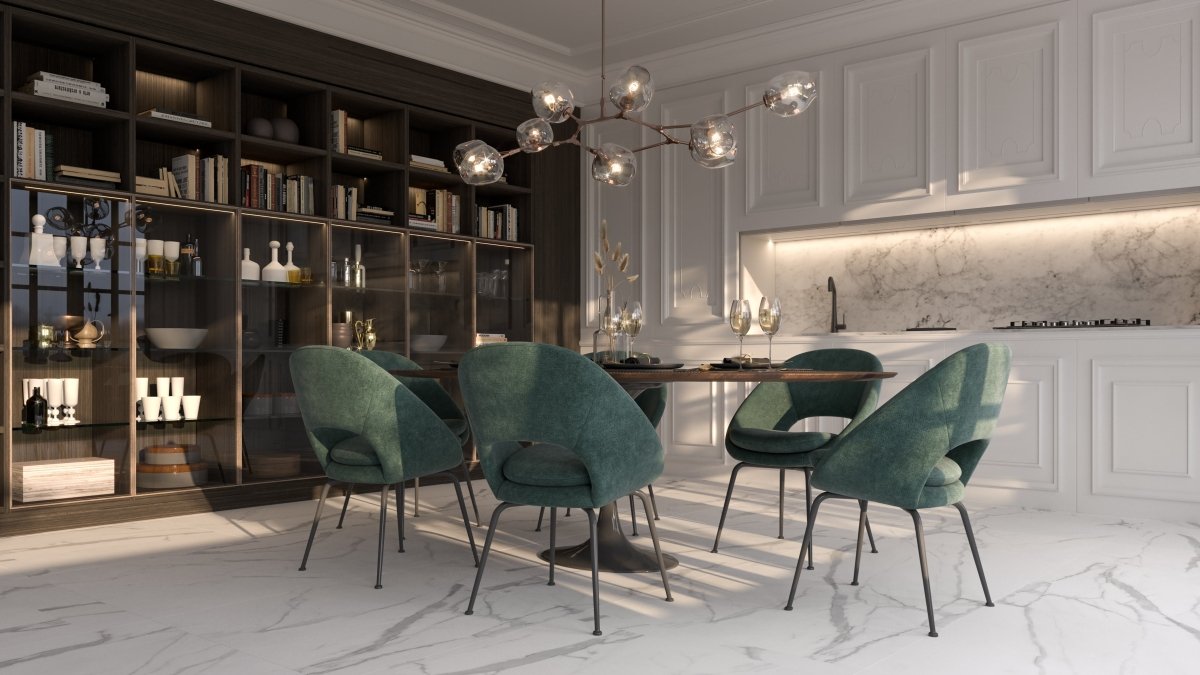 24 X 48 In La Marca Statuario Honed Rectified Glazed Porcelain