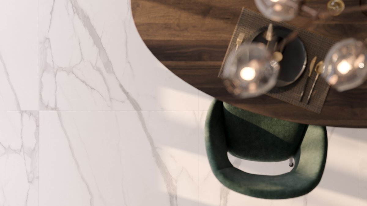 24 X 48 In La Marca Statuario Honed Rectified Glazed Porcelain