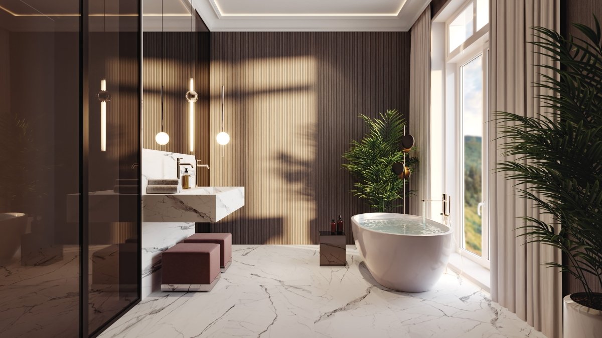 24 X 48 In Mayfair Statuario Polished Rectified Glazed Porcelain