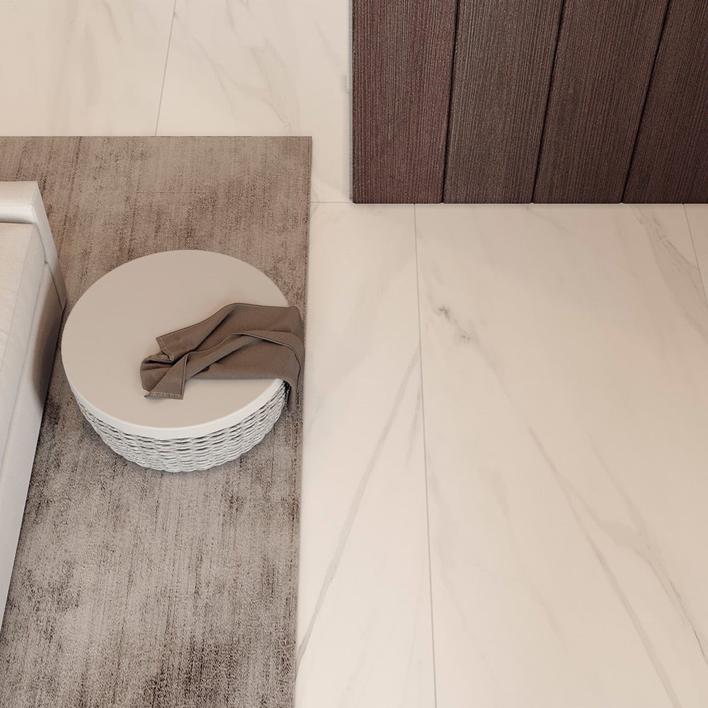24 x 48 in. Mayfair Volakas Grigio Polished Rectified Glazed Porcelain Tile