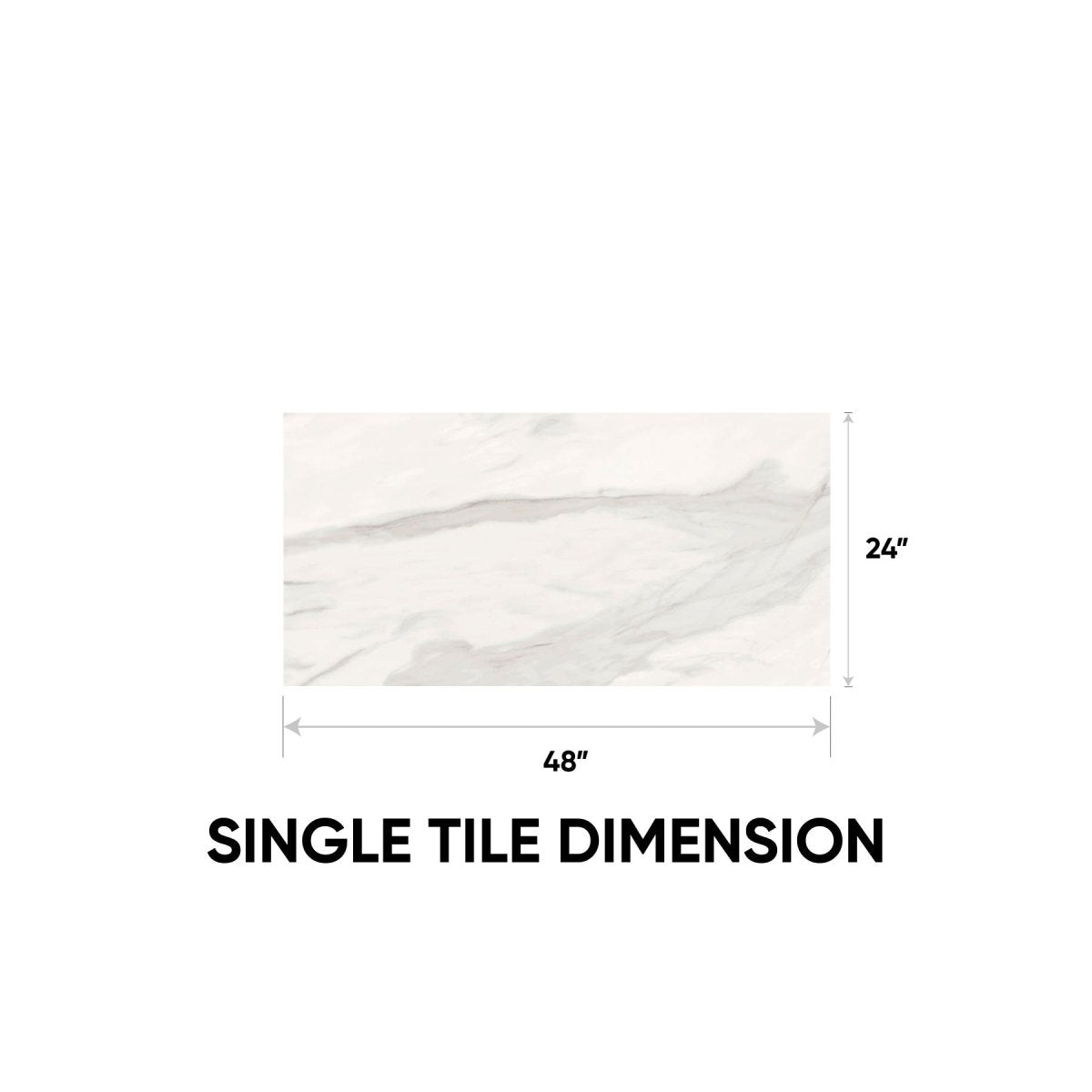 24 x 48 in. Mayfair Volakas Grigio Polished Rectified Glazed Porcelain Tile
